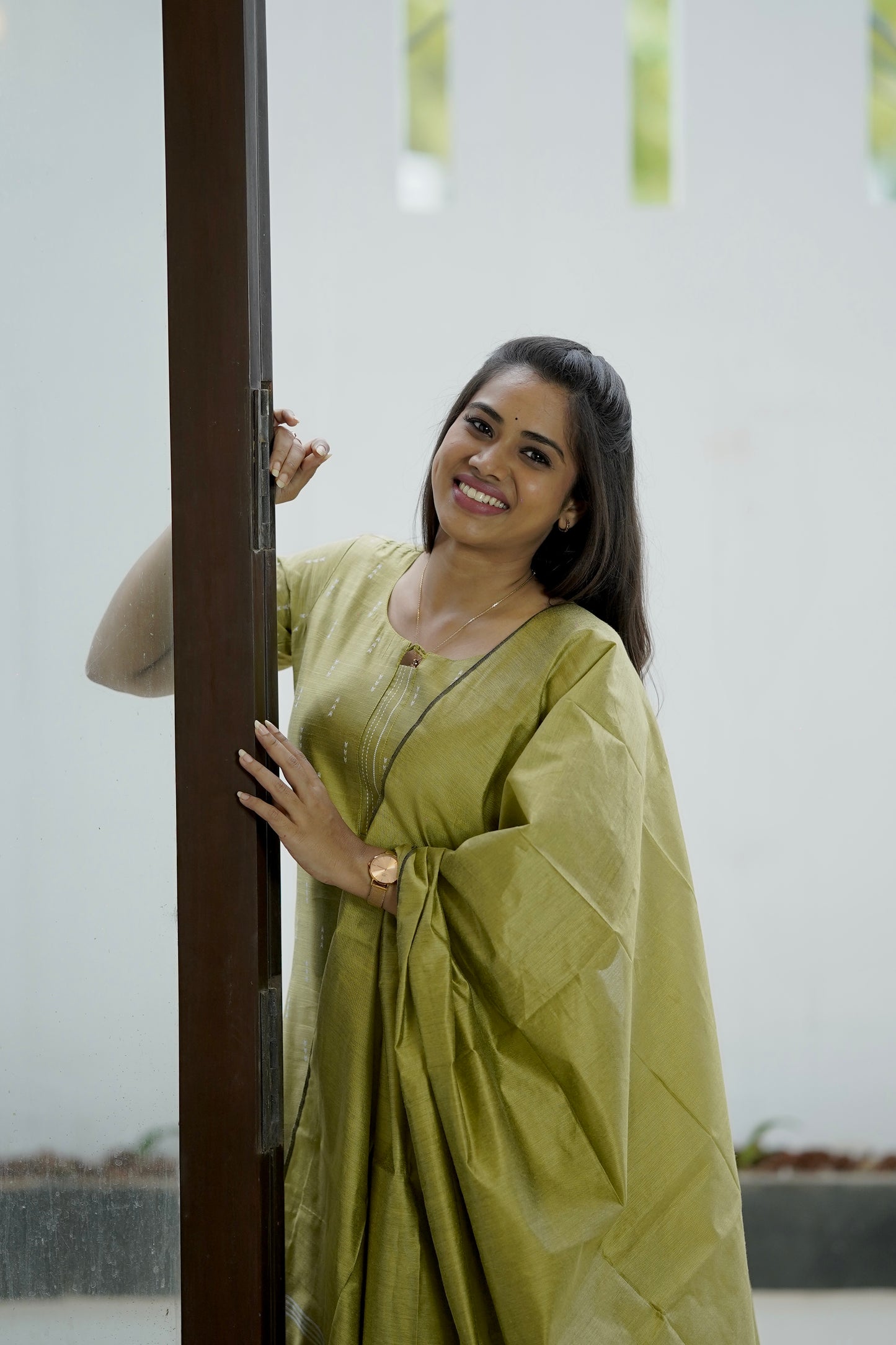 Royal Salwar Set in Olive Green