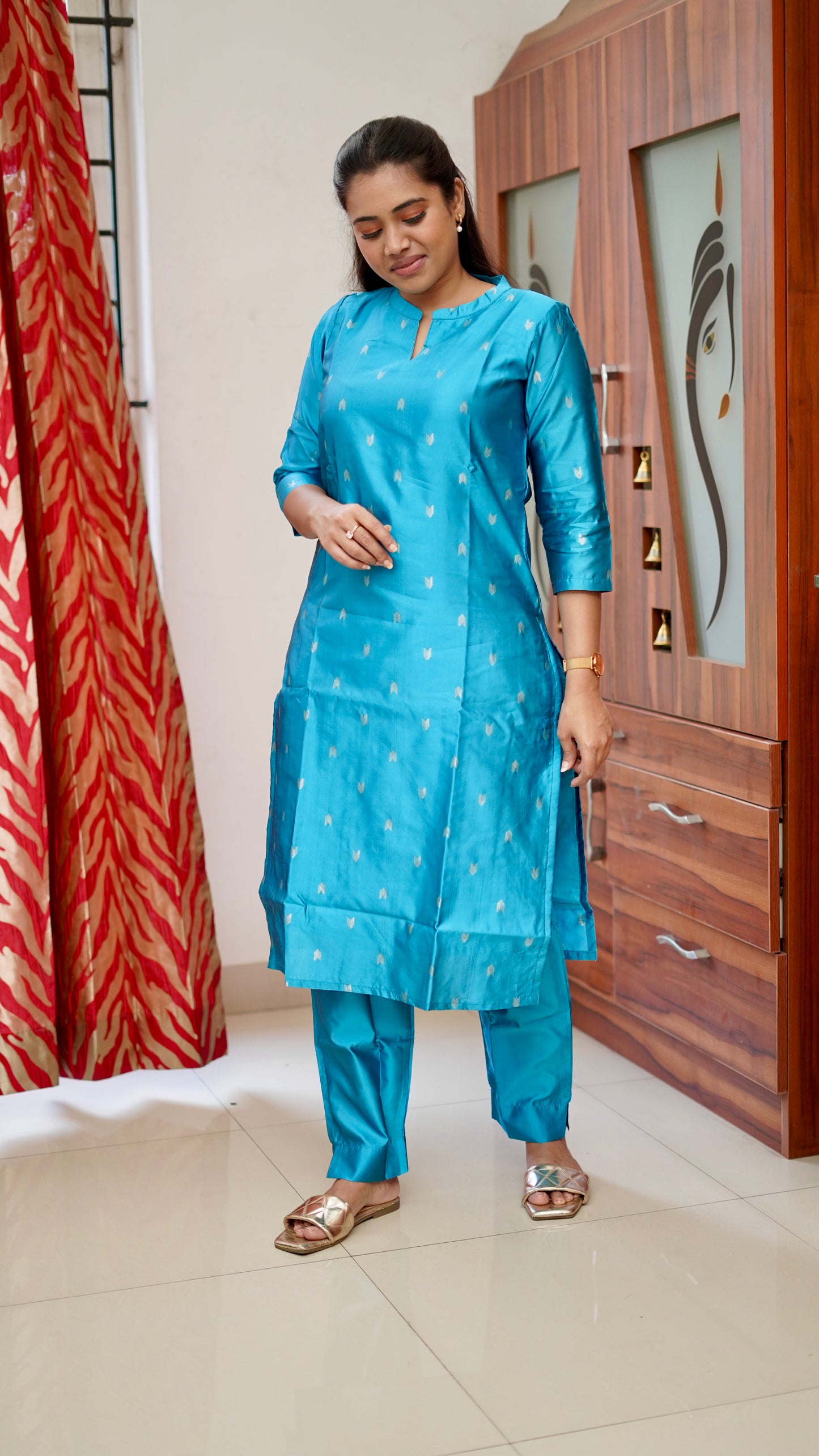 Charu Silk Salwar set - Blue