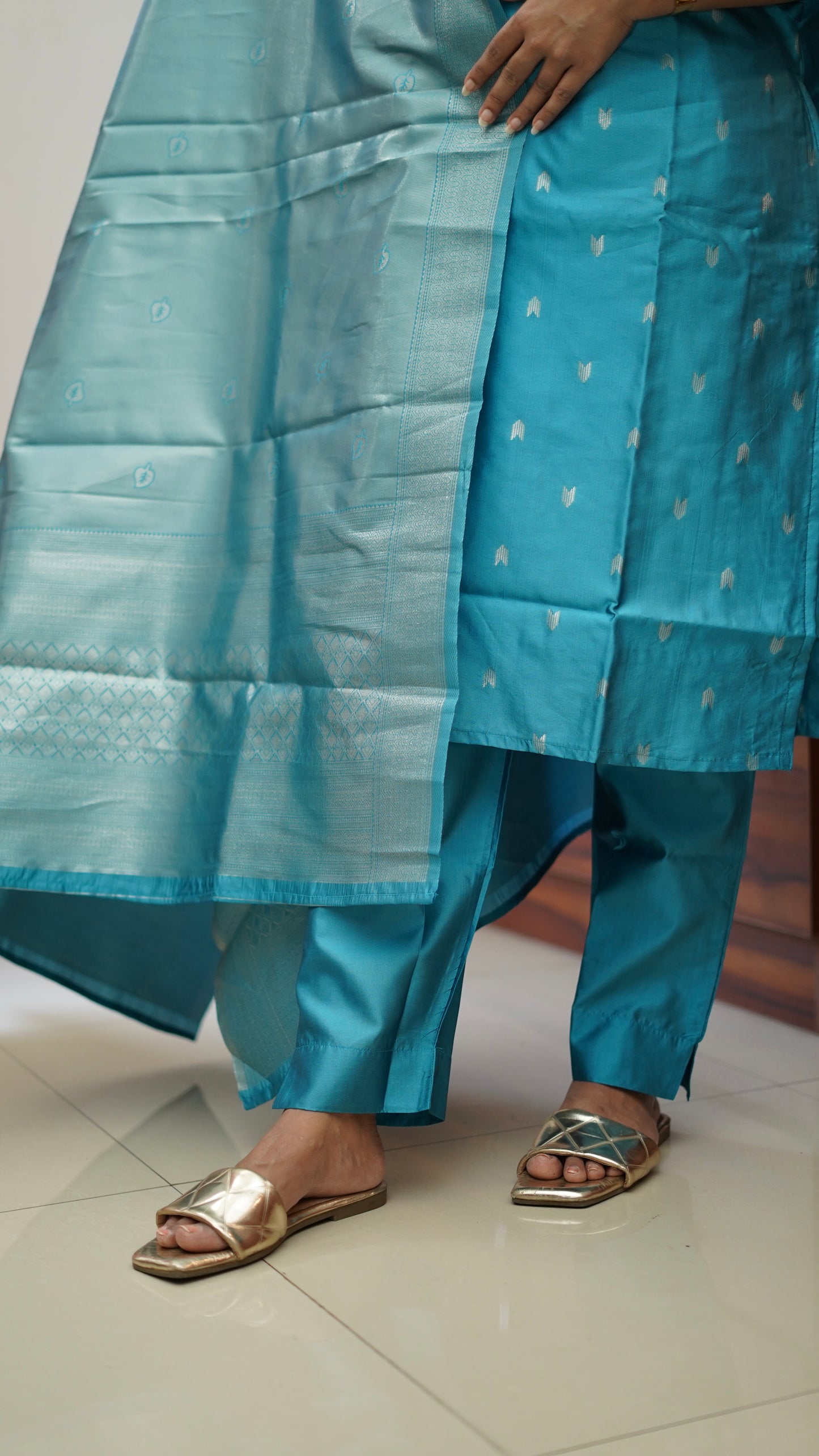 Charu Silk Salwar set - Blue