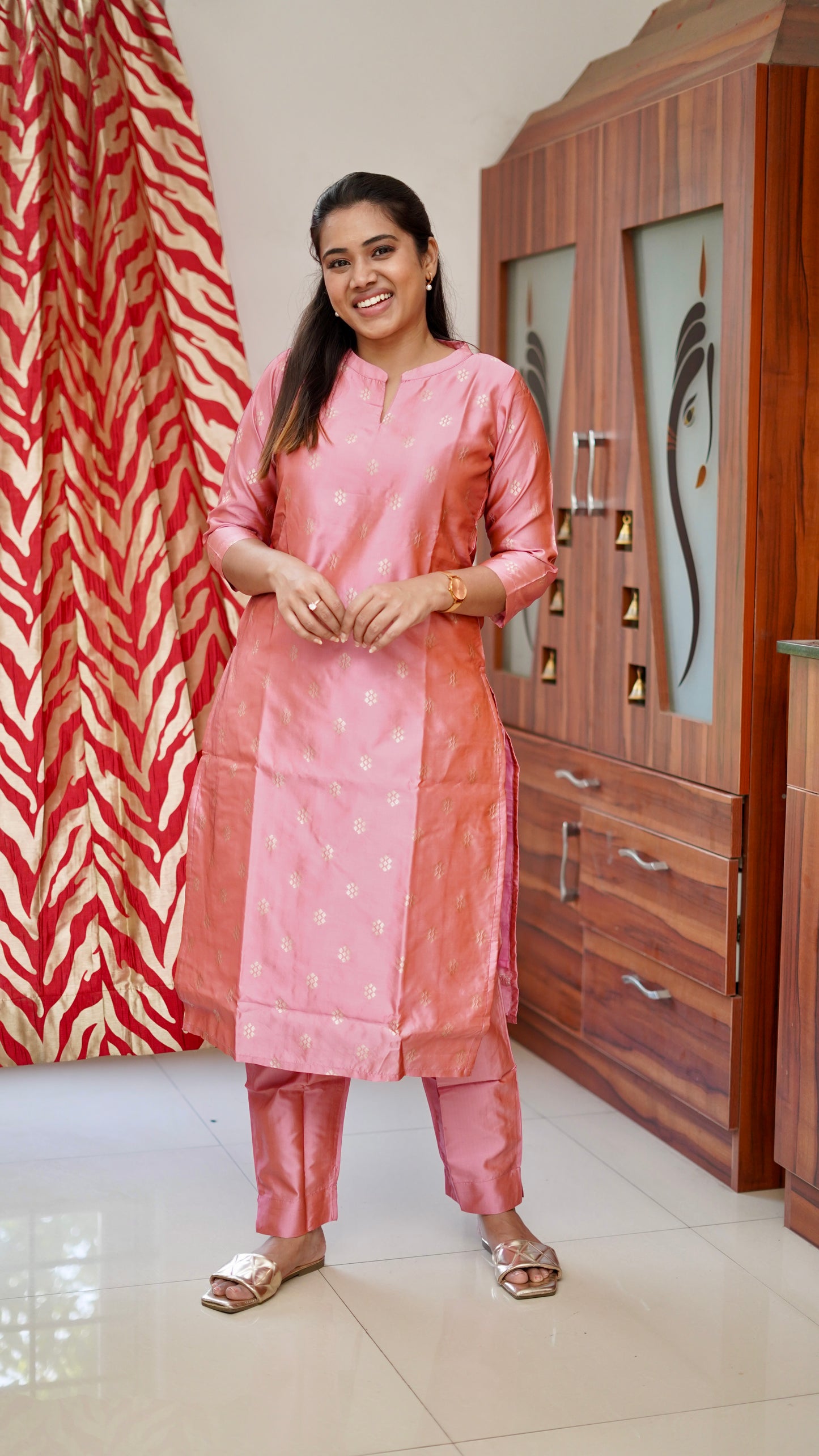 Charu Silk Salwar set - Pink