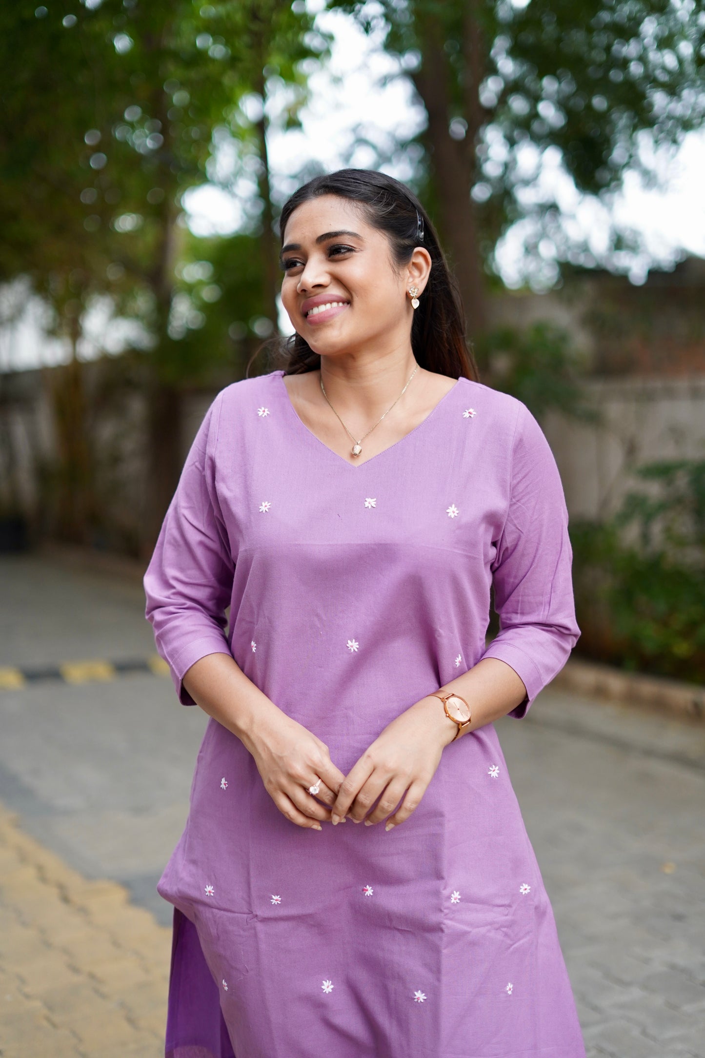 Kavya Kurti set - Lavender