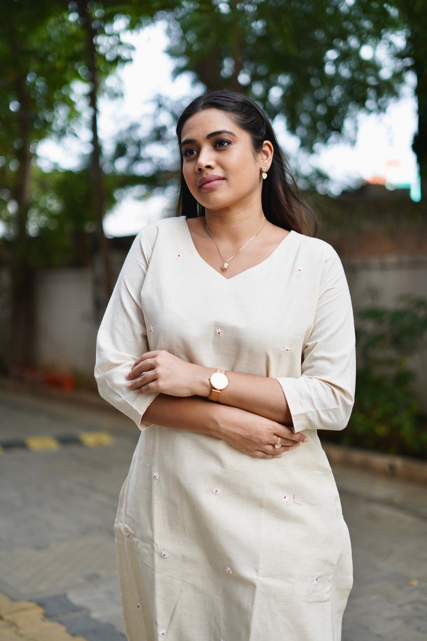 Kavya Kurti set - Off white