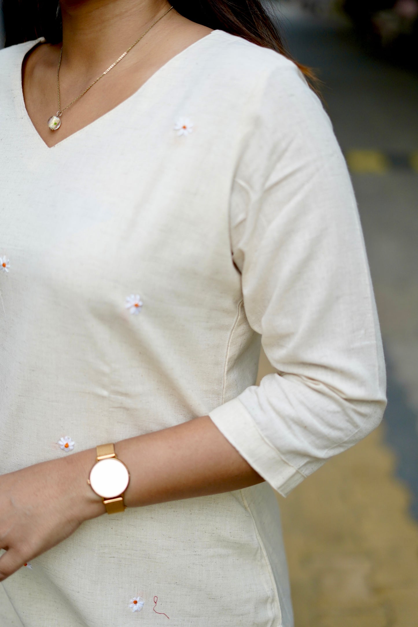 Kavya Kurti set - Off white