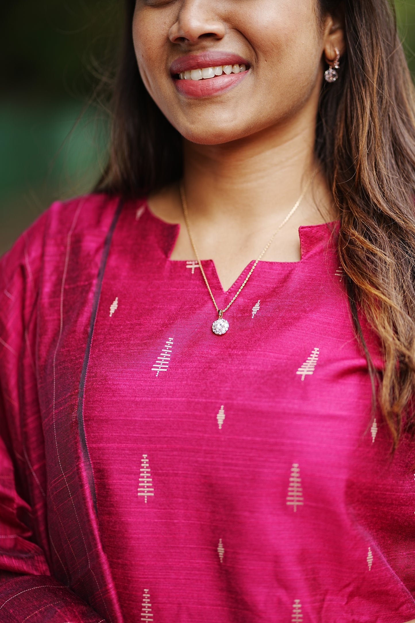 Ilaagiya Raw Silk Salwar Set in Pink