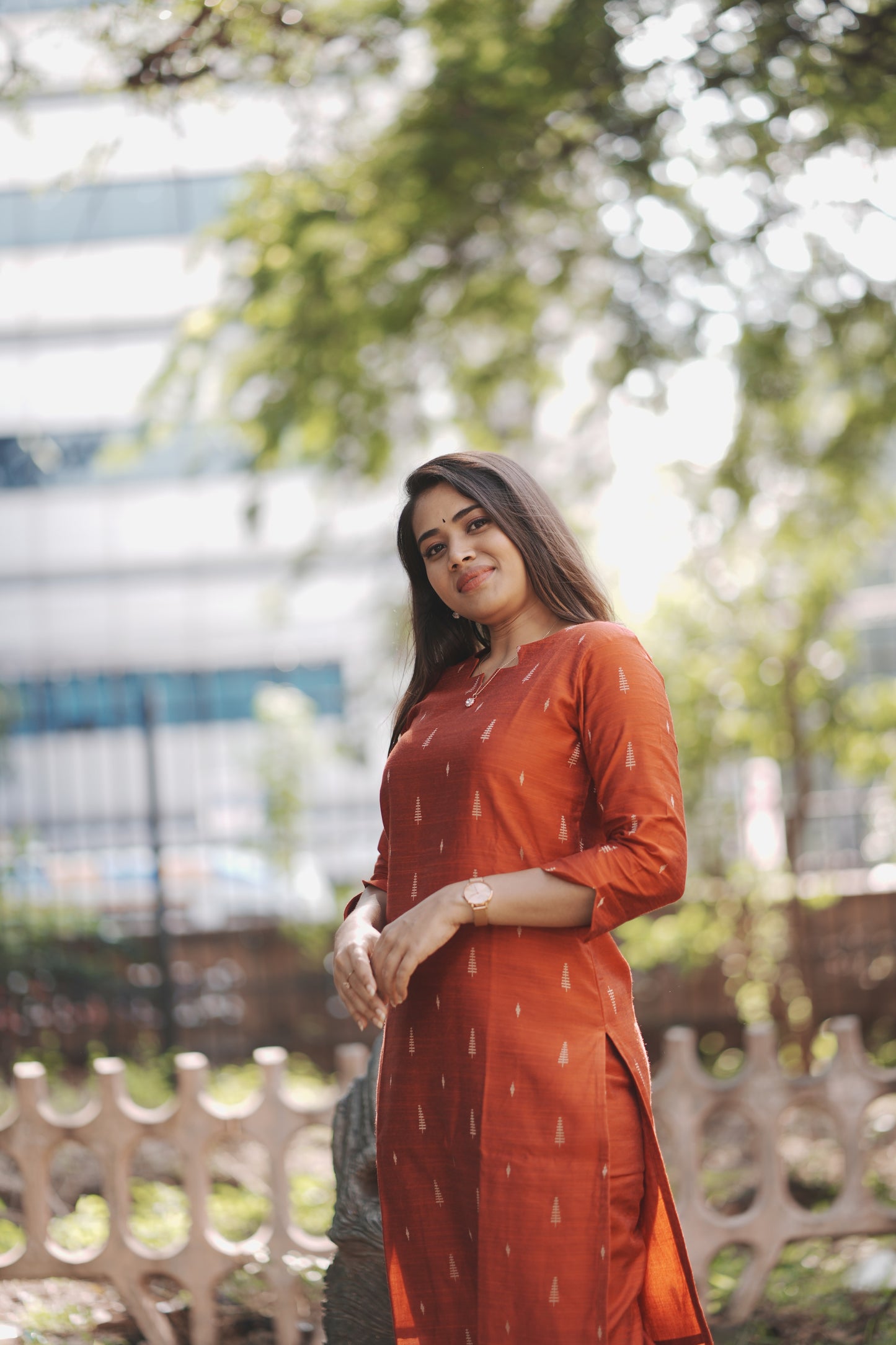 Ilaagiya Raw Silk Salwar Set in Orange