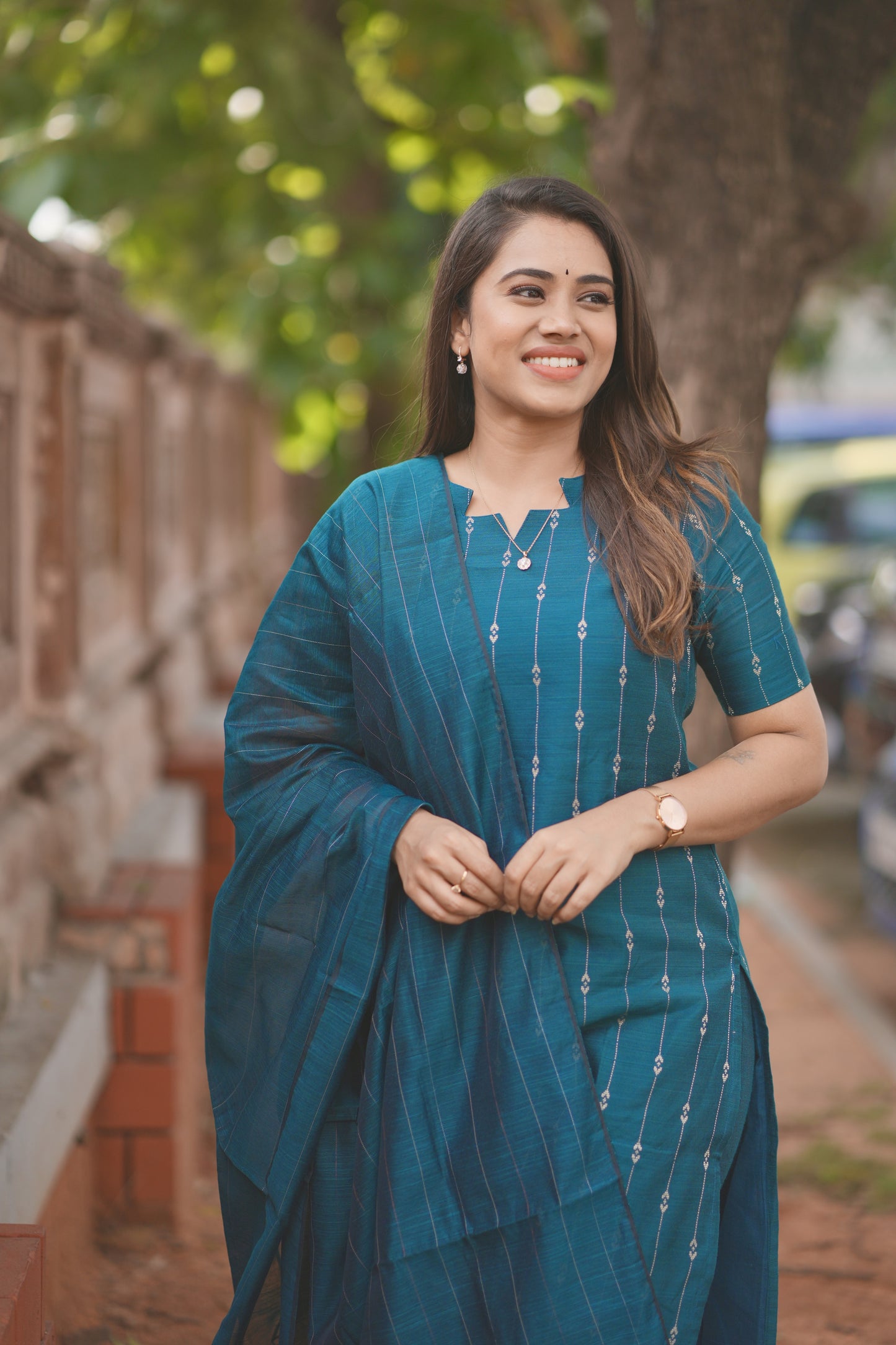 Ilaagiya Raw Silk Salwar Set in Blue