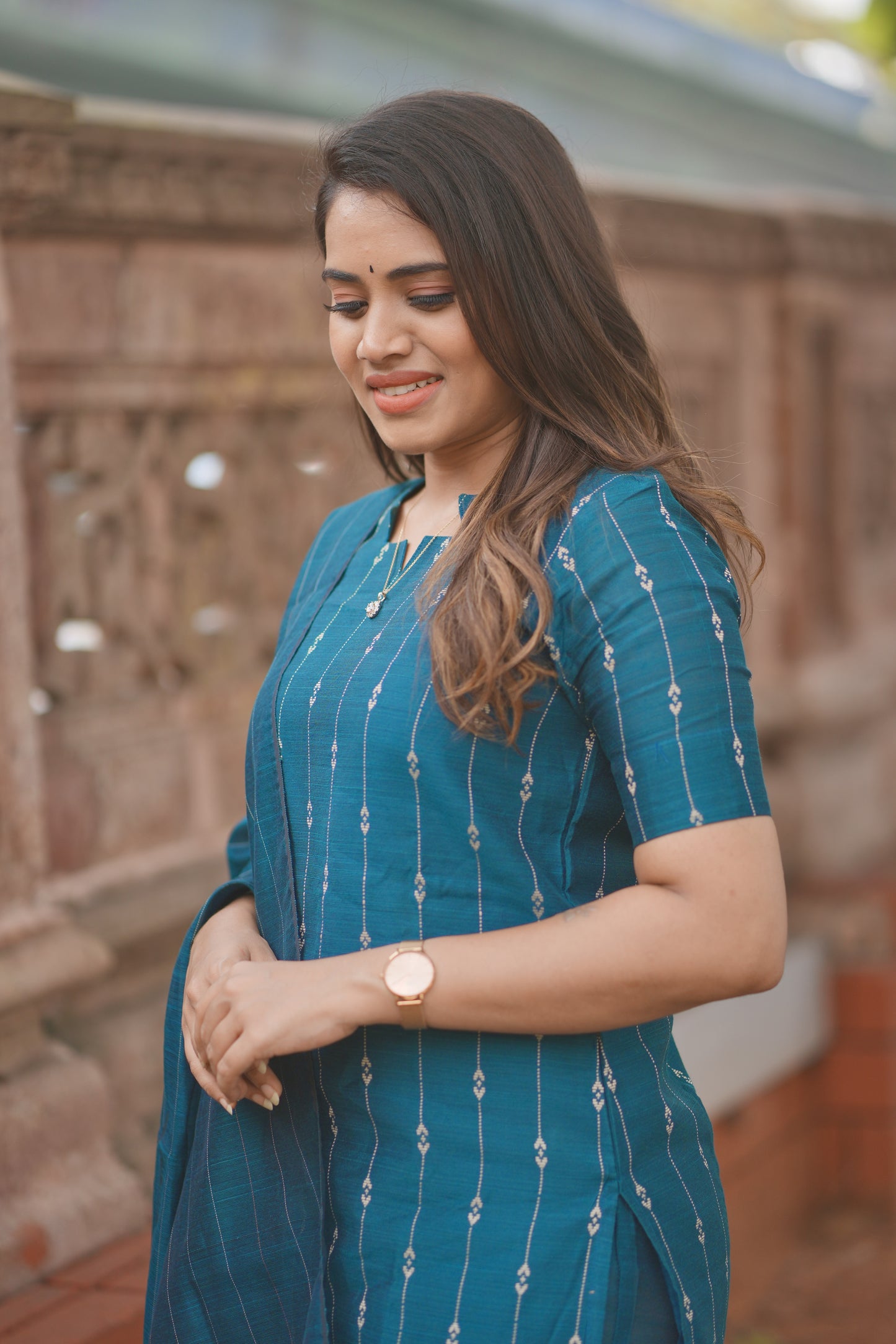 Ilaagiya Raw Silk Salwar Set in Blue