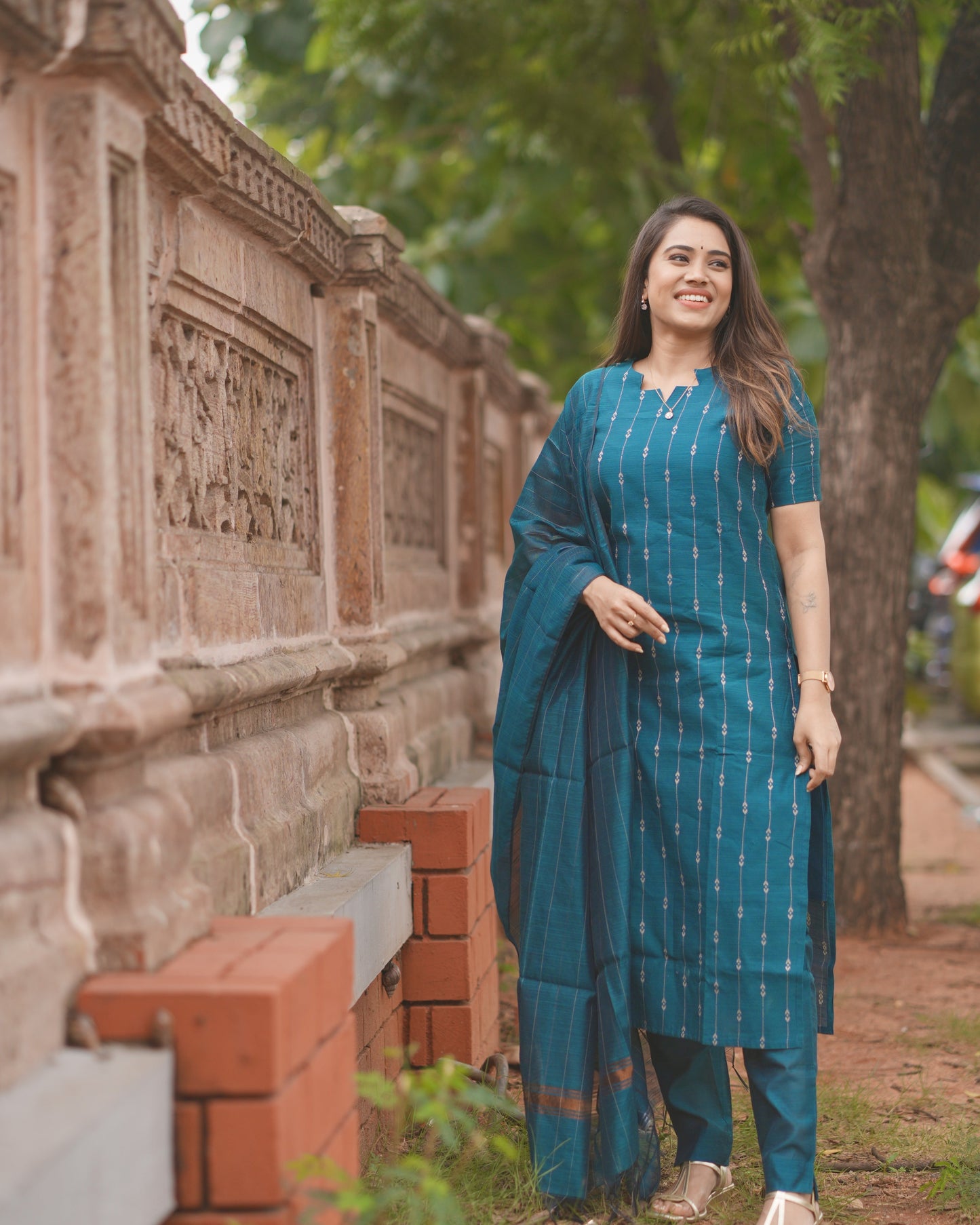 Ilaagiya Raw Silk Salwar Set in Blue