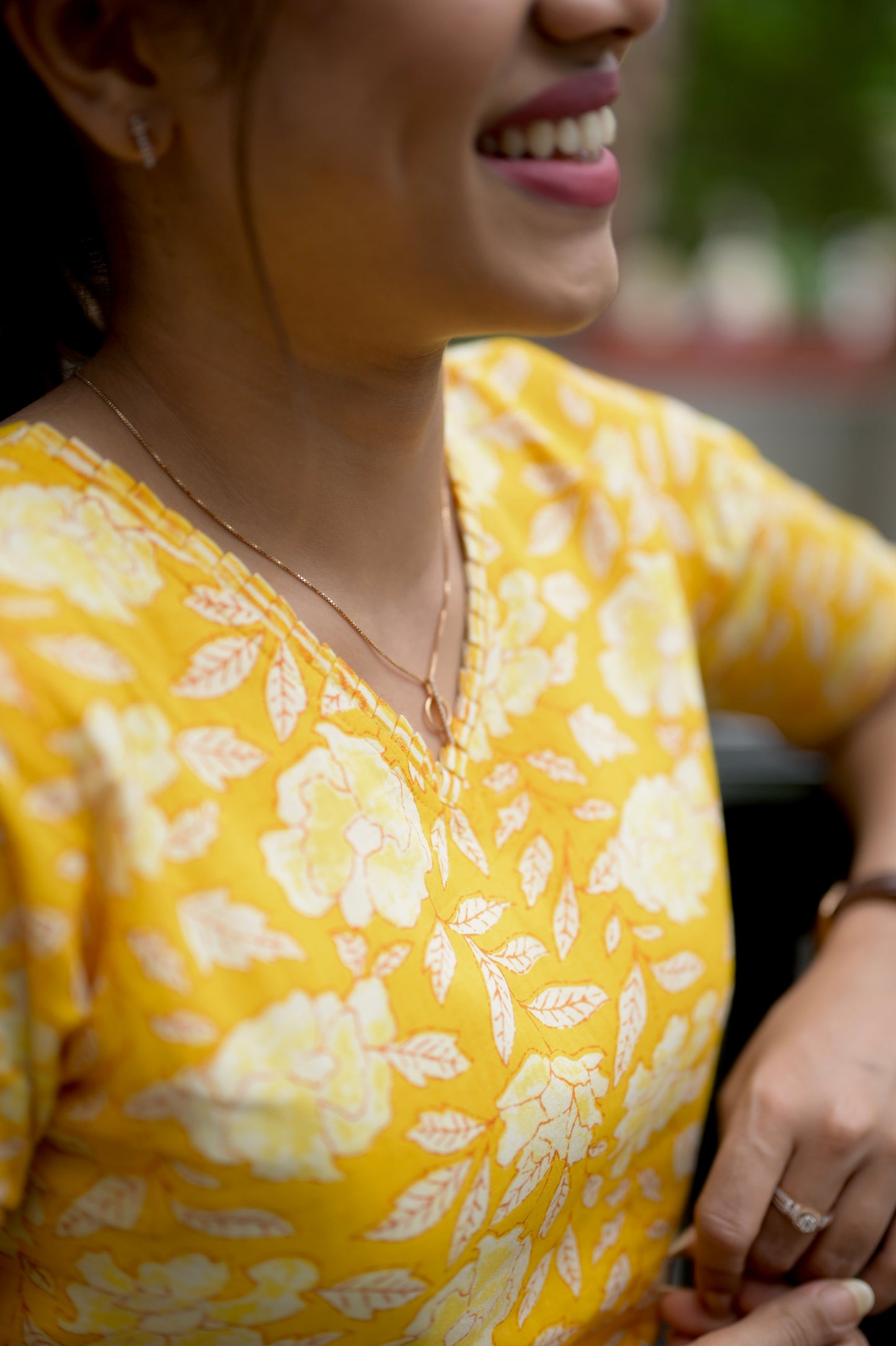 Yellow Floral Delight kurti