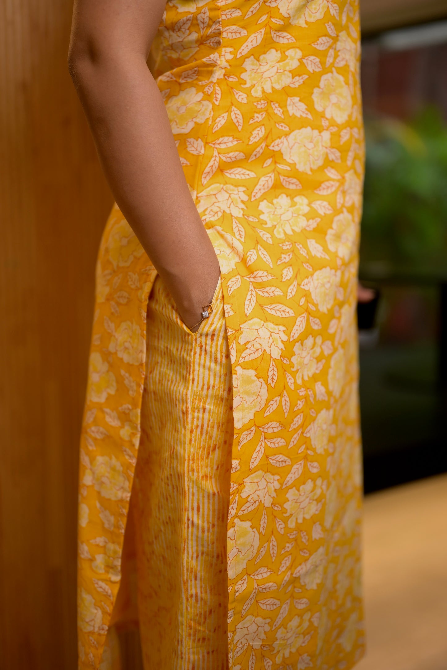 Yellow Floral Delight kurti