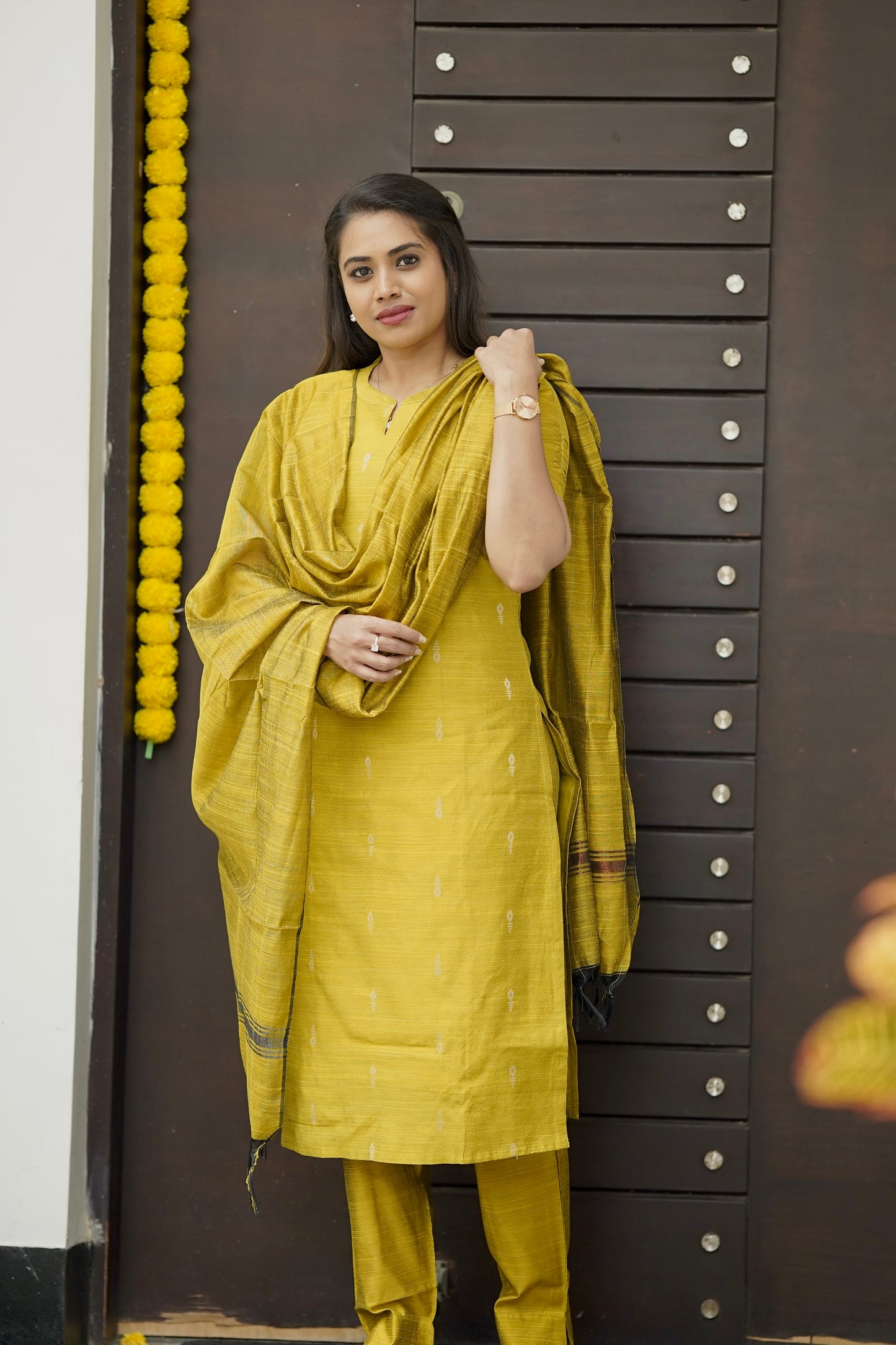 Mangala Salwar Set in Yellow