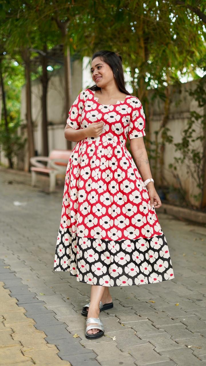Mithra Frock- Red