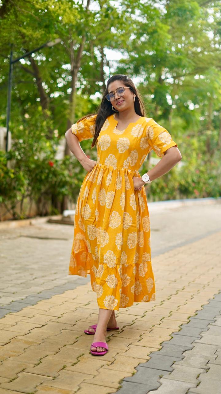 Mithra Frock- Yellow