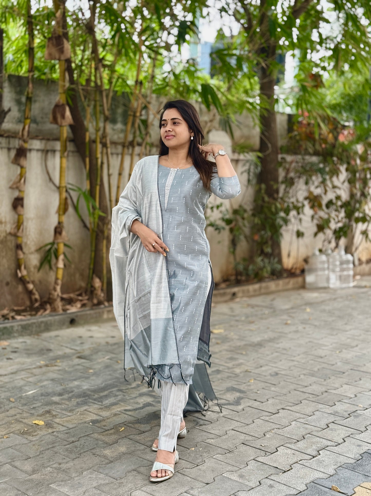 Royal Salwar Set in Grey