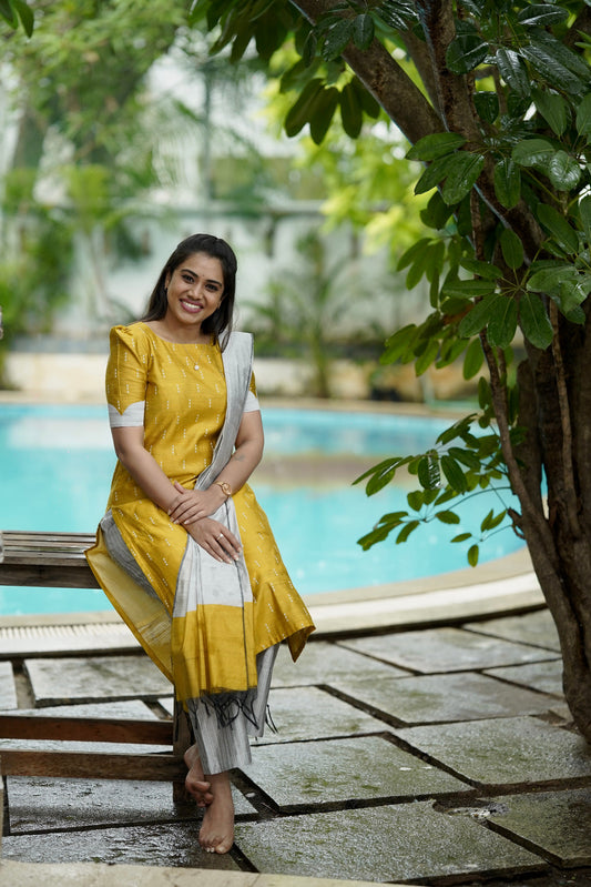 Royal Salwar Set in Mustard