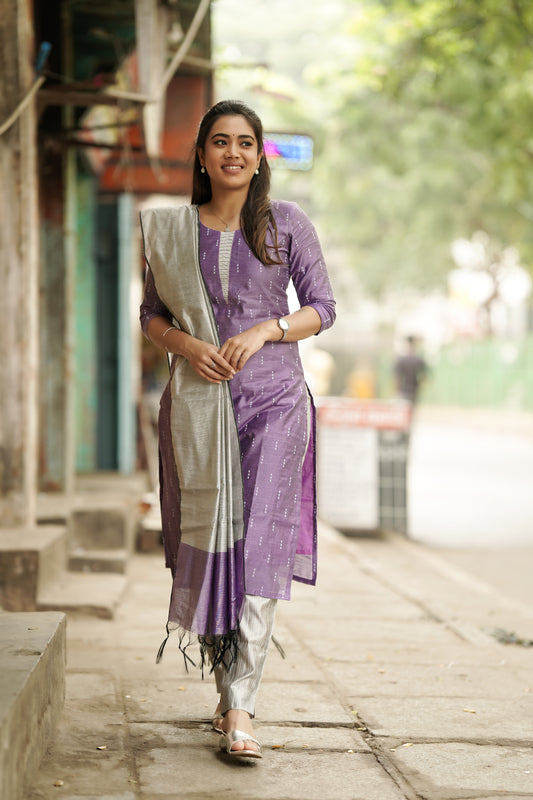 Royal Salwar Set in Purple