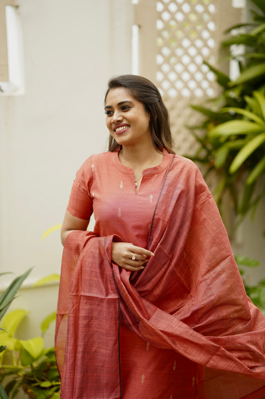 Mangala Salwar Set in Peach