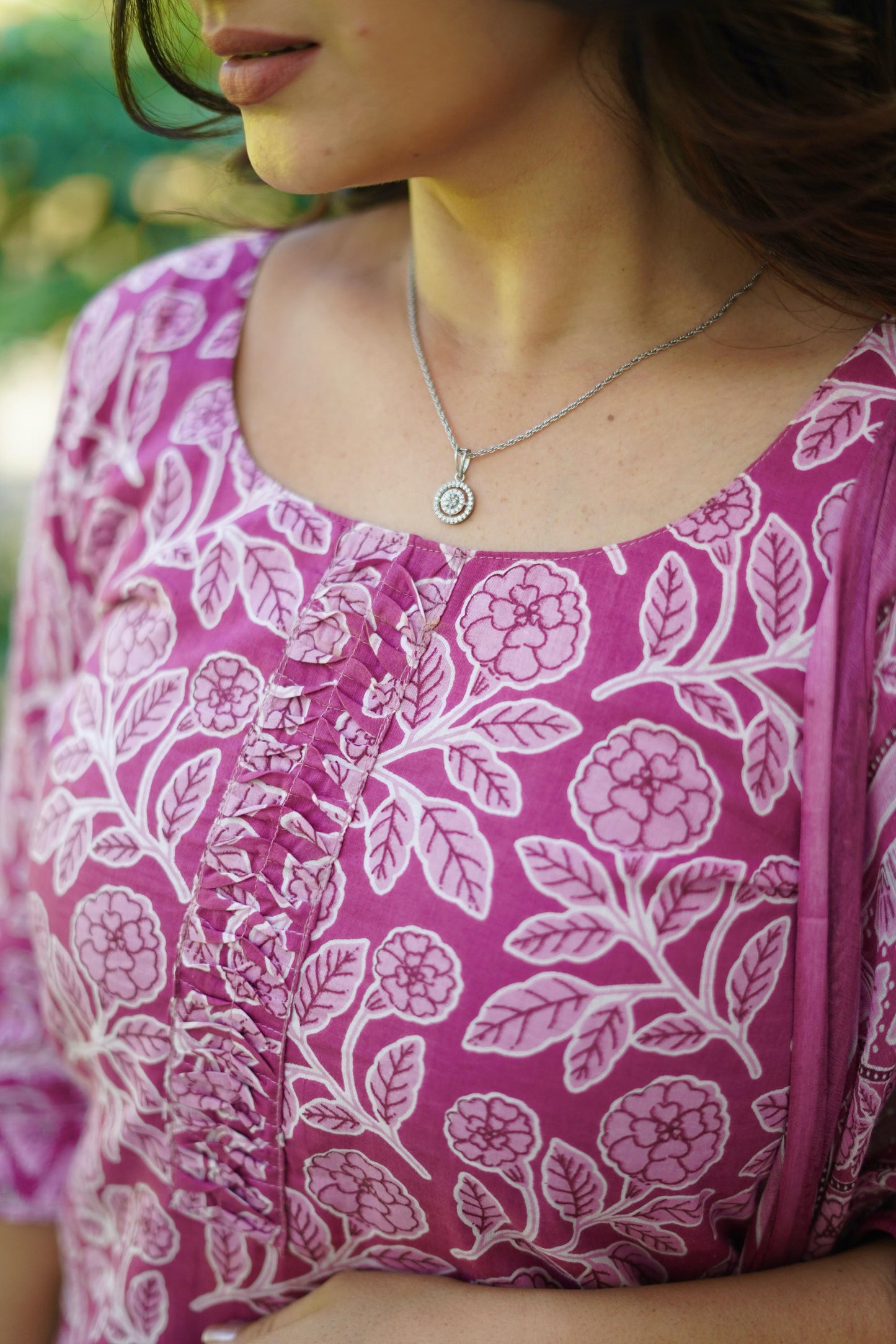 Iniya: Soft berry cotton salwar set