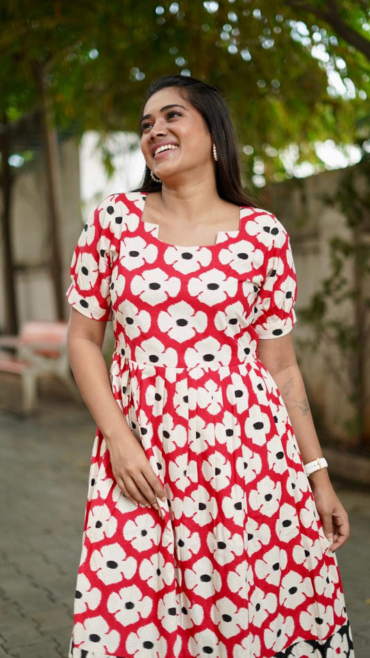 Mithra Frock- Red